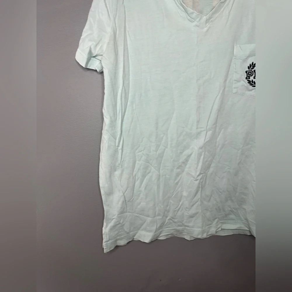 PINK Victoria's Secret Mint V-Neck Tee - Picture 2 of 12